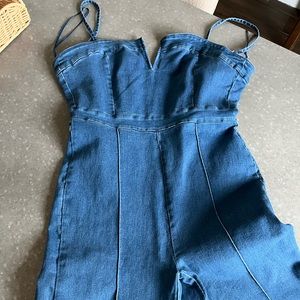 Vici dolls full denim pant romper